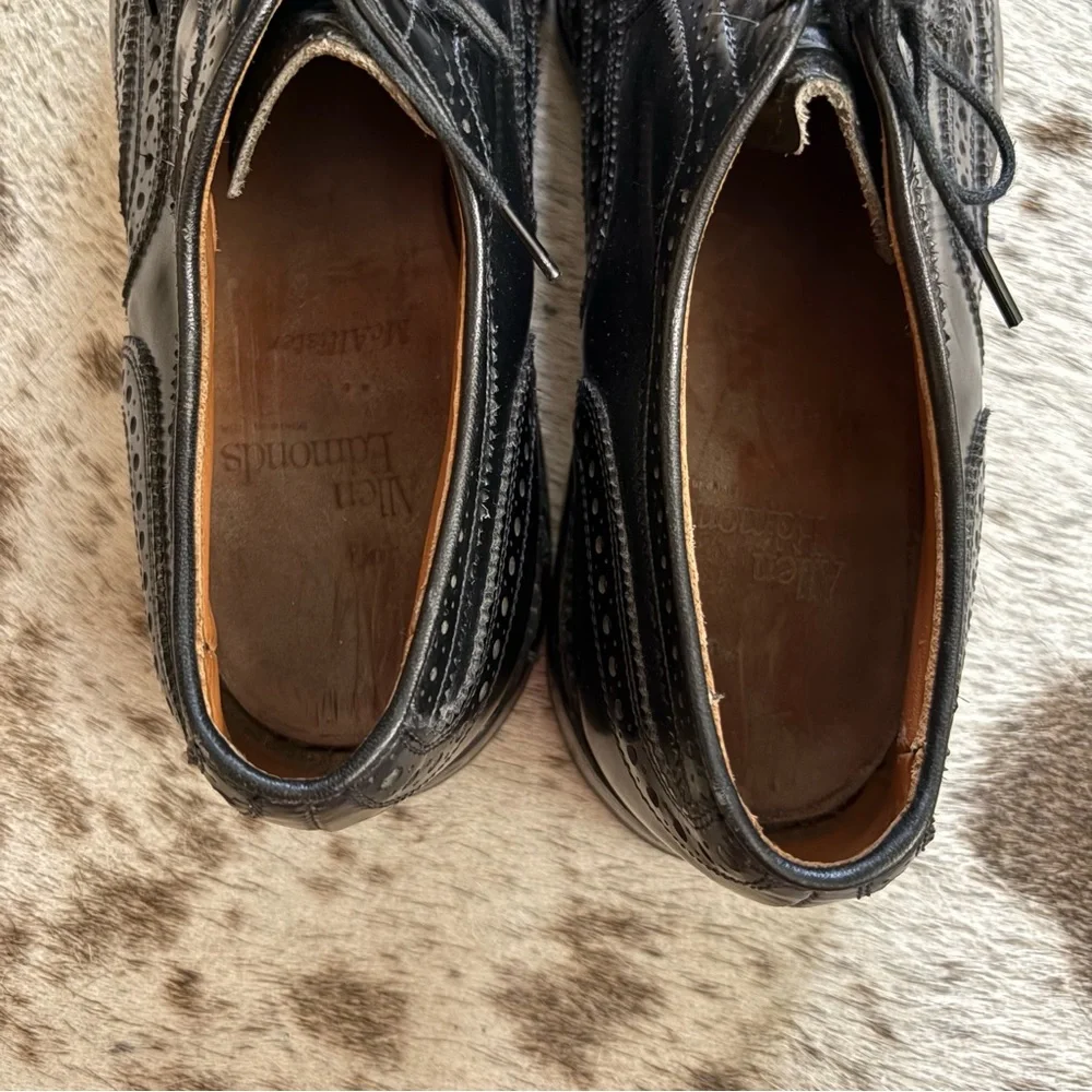 ALLEN EDMONDS Black Lace Up Dress Shoes Size 7.5‎